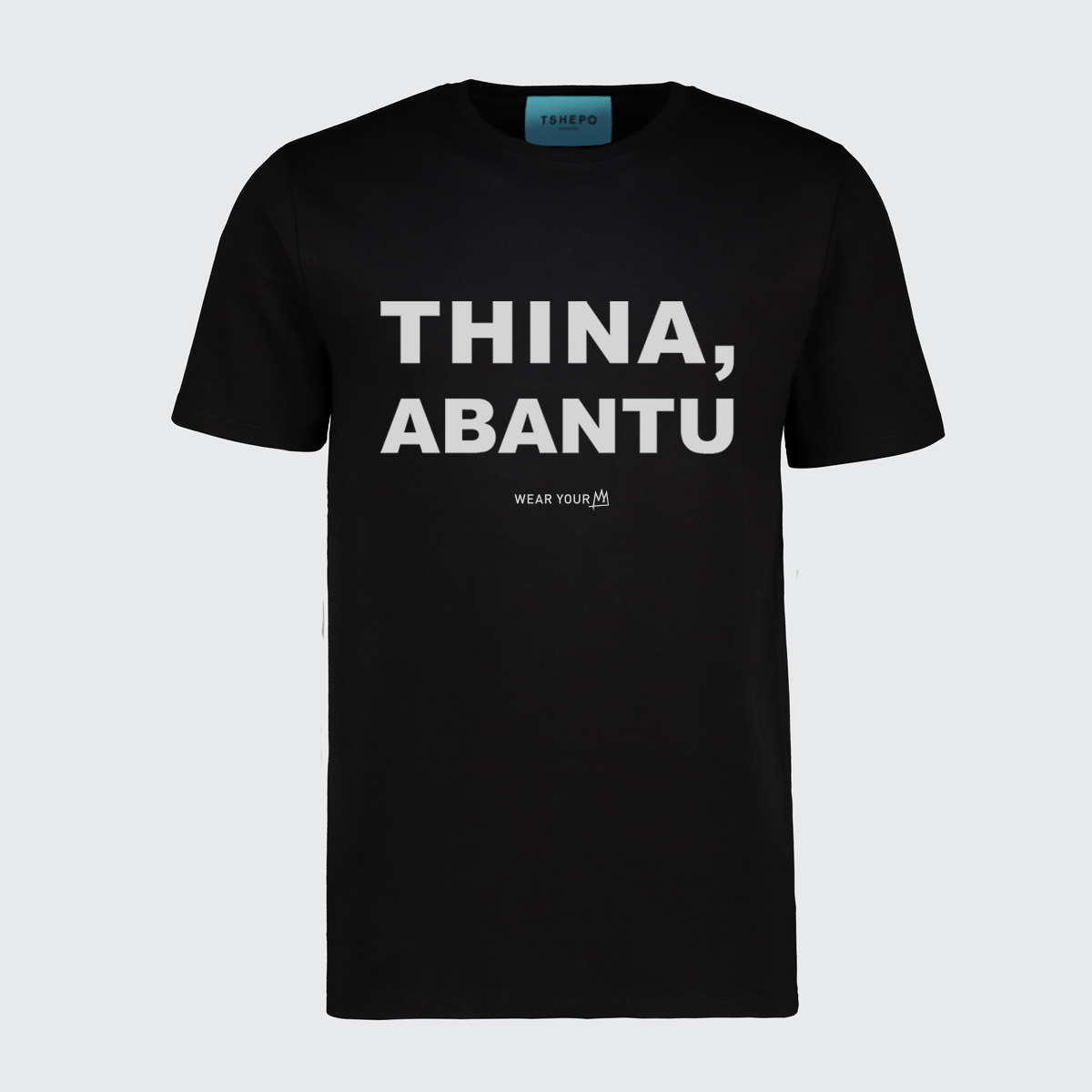 TSHEPO, THINA, ABANTU T-SHIRT, BLACK | TSHEPO