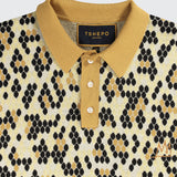 TSHEPO, KNIT POLO, LEOPARD