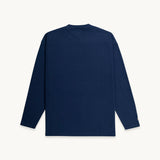 TSHEPO, SIGNATURE, OVERSIZED LONG SLEEVE T-SHIRT, NAVY