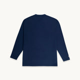 TSHEPO, POCKET FLAG, OVERSIZED LONG SLEEVE T-SHIRT, NAVY