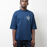 TSHEPO, SERPENT'S CROWN, OVERSIZED T-SHIRT, NAVY