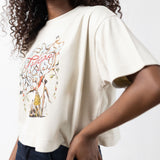 TSHEPO, CREATION, LADIES CROPPED T-SHIRT, OATMEAL