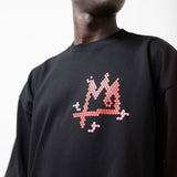 TSHEPO, PIXEL CROWN, OVERSIZED T-SHIRT, BLACK