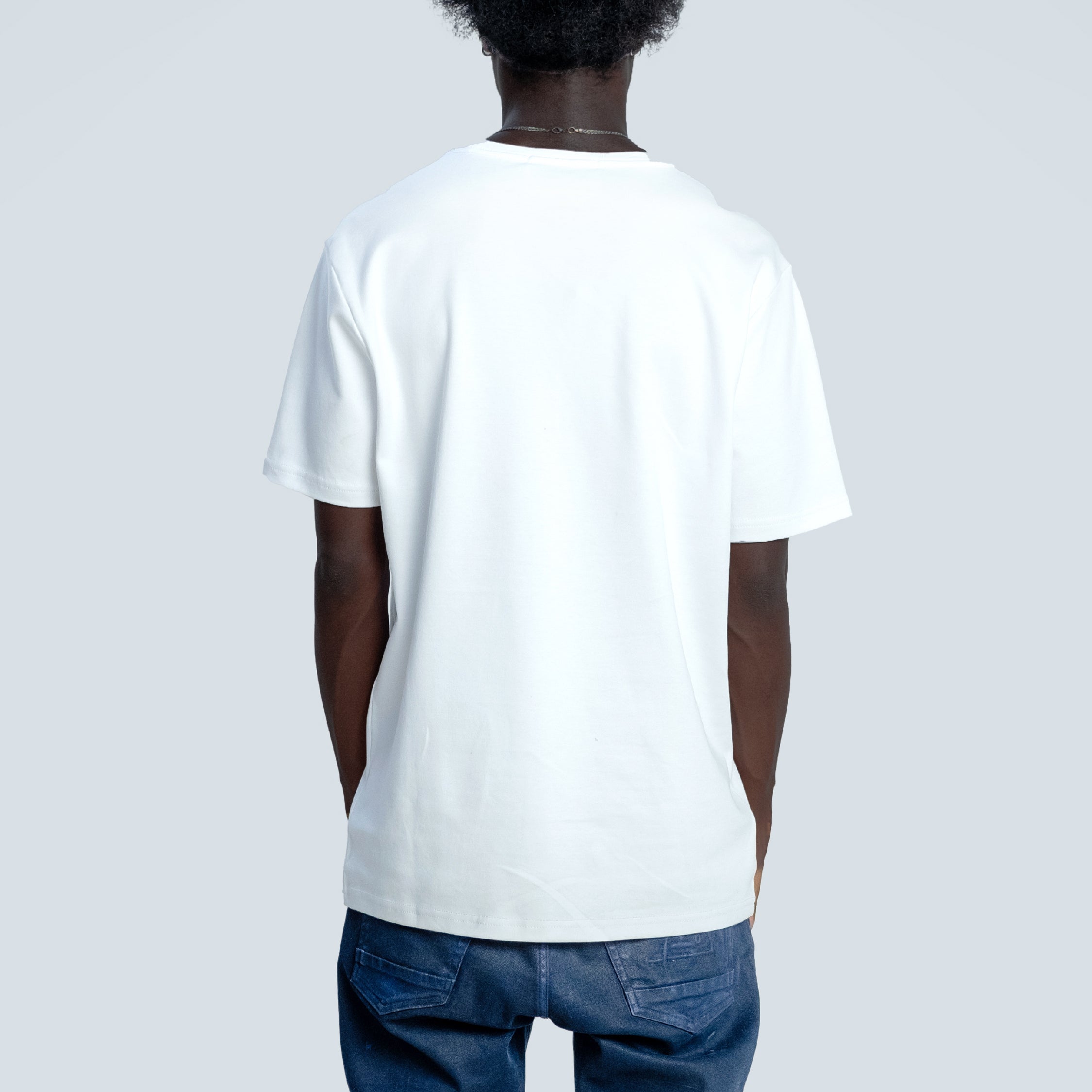 TSHEPO Warp & Crown Embroided T-shirt, White | TSHEPO