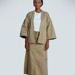 TSHEPO MAXI SKIRT, KHAKI 1 | TSHEPO