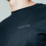 TSHEPO WORDMARK T-SHIRT, BLACK ON BLACK